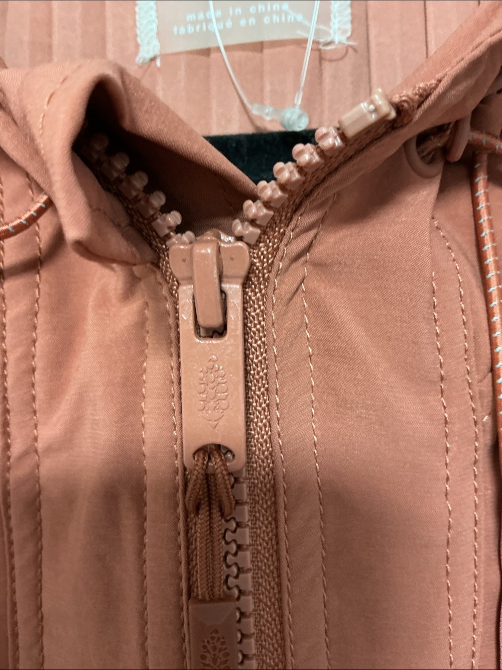 Free People Movement Rust Red Hooded Zip Front Utility Vest L NWOT - Picture 5 of 6